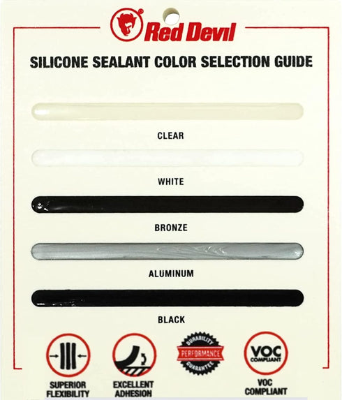 Red Devil 08260I RD PRO Industrial Grade RTV 100% Silicone Weather-Resistant Sealant, 10.1 oz. Tube, Clear, 1-Pack by Red Devil