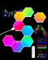 Hexagon LED Light Panels 8 Pack RGB Wall Decor Lights with Music