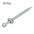 uxcell #12 x 4" Self Drilling Screws with Rubber Washer, 25pcs Zinc Plated Steel Roofing Screws