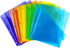 Multicolor Plastic Binder Dividers with One Front Pocket, Tab Binder Divider for 3 Ring Binder, 10 Pack