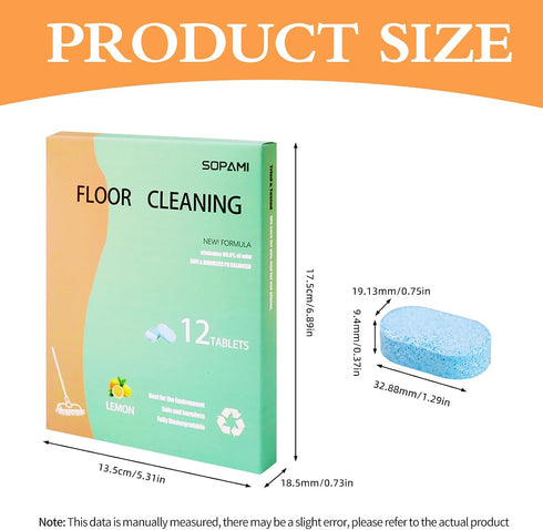 24pcs SOPAMI Floor Cleaning Solution Tablet Deep Cleans for Multiple Hard Floors, Tile and Vinyl FloorsSuitable