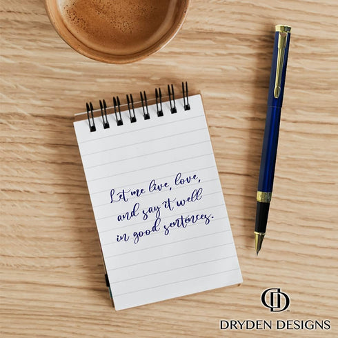 Dryden Designs Fine Nib Fountain Pen - Includes 24 Ink Cartridges, 12 Black and 12 Blue for Smooth Elegant Writing