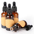 stonylab 30ml (1 oz) 4-Pack Amber Glass Dropper Bottle, Brown Empty Glass Bottle with Dropper for Essential Oils