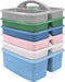 Teacher Created Resources Soft Colors Portable Plastic Storage Caddy 6-Pack for Classroom, Kids Room, Office