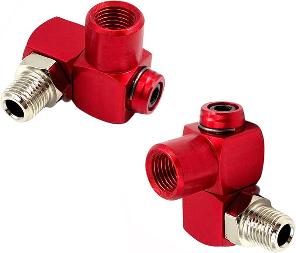 2Pcs Air Compressor Fittings, 1/4 Inch NPT 360 Degree Swivel for Pneumatic Tool