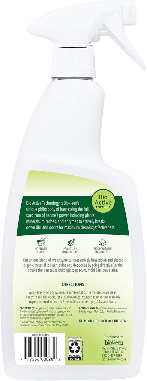 Biokleen Bac-Out Natural Bathroom Cleaner - 2 Pack, Enzyme Professional Strength Eco-Friendly Cleaner