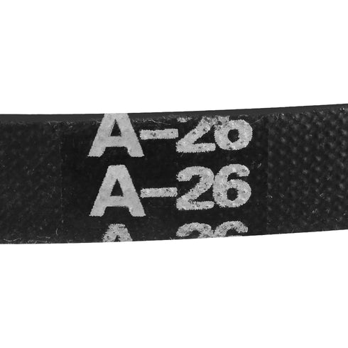 A26 V-Belts - A-Section Rubber Drive Belt, 26" Inner Length x 8mm Thickness x 13mm Width, Black, 40 Degree