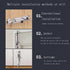 VIPERMARK 1 304 5-Inch 8 Pc Stainless Steel Sliding Door Lock | Security Latch with Screws