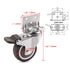 Skelang 1'' 25 Lbs Pack 4 Swivel Plate TPE Caster, Low Profile L-Bracket Caster with Brake, Silent Casters Wheels