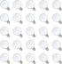 25 Pack G40 Frosted LED Replacement Bulbs, 0.6W Shatterproof LED Globe Light Bulbs, E12 Candelabra Base, Frosted White