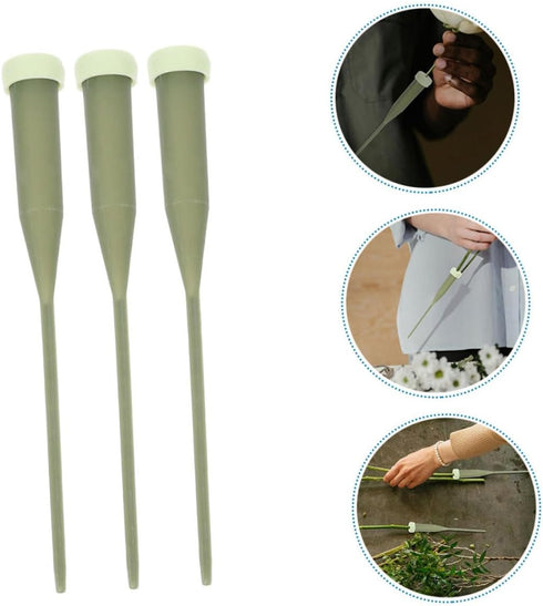 DECORNIJIA 100pcs Floral Water Tubes for Flower Arrangements Sturdy Plastic Vials for Fresh Flower Cuttings Optimal