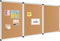 VIZ-PRO Cork Notice Board, 24 x 18 Inches, 3 Pack with Silver Aluminium Frame