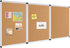 VIZ-PRO Cork Notice Board, 24 x 18 Inches, 3 Pack with Silver Aluminium Frame