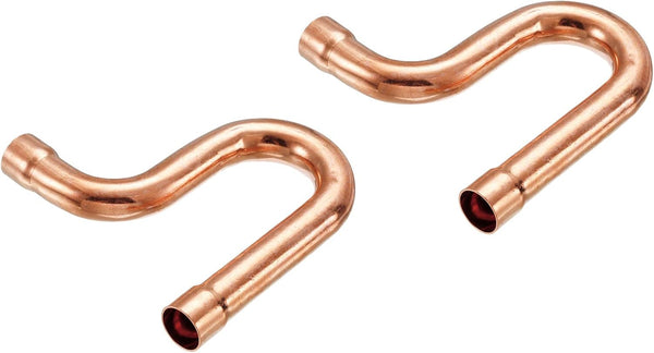 MECCANIXITY Copper P-Trap Pressure Pipe Fitting, Pack of 2, for HVAC Air Conditioning Refrigeration