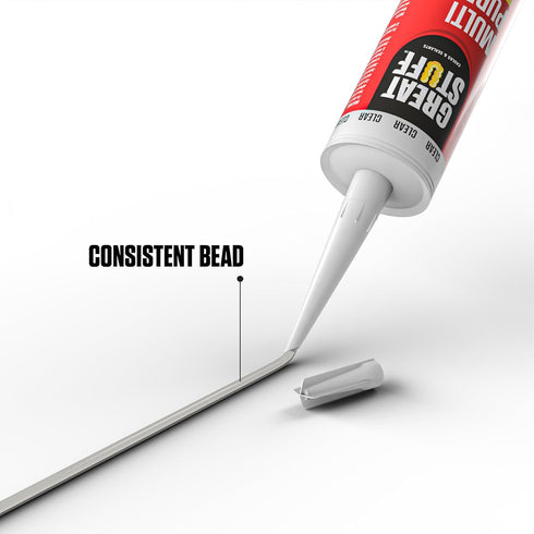 Great Stuff Clear RTV Silicone Sealant, 100% Silicone, All Purpose, Outdoor Weatherproof Caulking, 10.1 oz