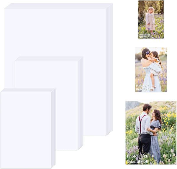 ZBEIVAN Photo Paper, 4x6, 5x7, 8.5x11 inch, Glossy Photo Paper, 150 Sheets for Inkjet Printer