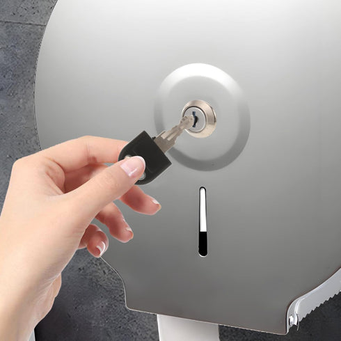Set Commercial Stainless Steel Lock and Key for Roll Paper Towel Dispenser and Toilet Paper Dispenser Replacement