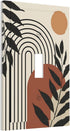 Abstract Boho Mid Century Decorative Light Switch Plate, 1 Gang Wall Cover for Home Electrical Switchplate Decor