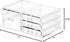 Office Desktop Drawers with 4 Drawers, Plastic Makeup Organizer Containers, Small Craft Storage Case Box, Pack of 1