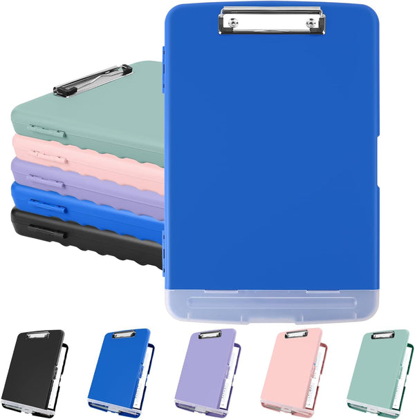 Meiikun Clipboard with Storage, Plastic Clipboards 8.5x11 with Pen Holder, High Capacity
