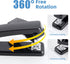 Deli/EZWORK Swing-Arm Swivel Stapler, 25 Sheets Capacity, 360 Degree Rotate Desk Stapler with 1000 Staples, Black