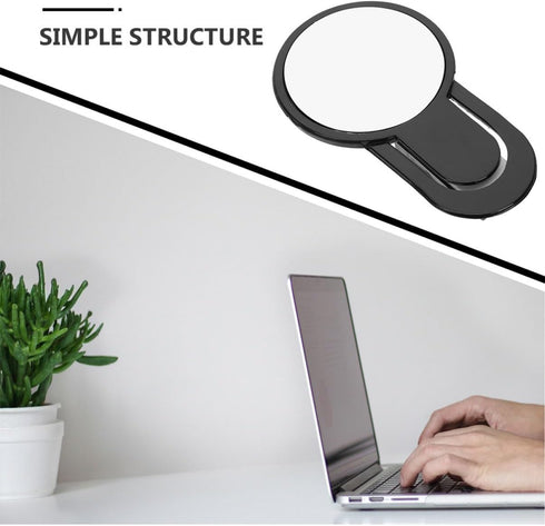 3.54 1.96 Inch Cubicle Rear View Mirror for Office Desk - Lightweight Clip-on Monitor Mirror to See Behind You Reduce