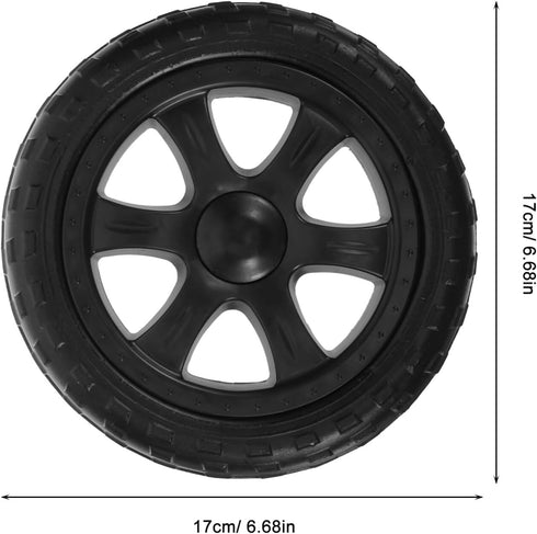 2-Pack 6.69 Inch Replacement Grocery Cart Wheels with Bearings for Folding Shopping Carts and Utility Trolleys Stable