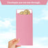 Pink 100 Pack Cash Envelopes - 3.5 x 6.5 inch Self Seal Envelopes for Savings, Money, Coin, Check, Small Items