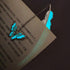 Feather Metal Bookmark with 3D Butterfly Pendant, Unique Glow in The Dark Bookmark Gift for Women