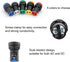 LED Indicator Light, AC/DC 24V 20mA Flush Panel Mount, 10 Pcs in Red, Green, Blue, Yellow, White