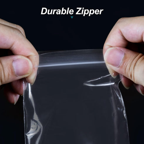 500 Pcs Small Plastic Bags, Mini Zip Lock Baggies, Clear Jewelry Bags in 5 Assorted Sizes for Storage and Packaging
