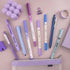 WRITECH Journaling Kit, Gel Ink Pens, Retractable Highlighters, Dual Tip Brush Pens, 9 Count with Pen Bag
