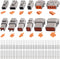 JRready ST6141 DTM Connector Kit, 2-12 Pin Grey IP67 Waterproof Connectors with 35 Pairs Barrel Style Solid Contacts