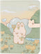 Cute Cartoon PU Leather Notebook, Kawaii A5 Journal Sketchbook Notepad for Travel