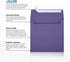 LUXPaper Square Invitation Envelopes - Peel & Press, 6" x 6", Wisteria Purple, 80lb. Text, 50 Qty