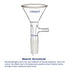Borosilicate Glass Filter Funnel, 75mm Top Outer Dimension, Triangular Shape with Glass Filter Plate