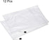MECCANIXITY A4 Size Mesh Zipper Bags, Plastic Zip File Pouch Document Folders for Home Office Travel, White, 12 Pack
