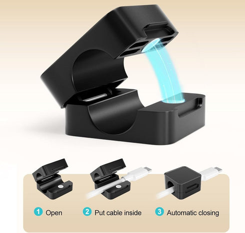 YOXIER Clips,6 Pack 6pcs Cable Organizer,Magnetic Cable Magnetic Desk Cable Clips Management, Hide Phone Charging Cable
