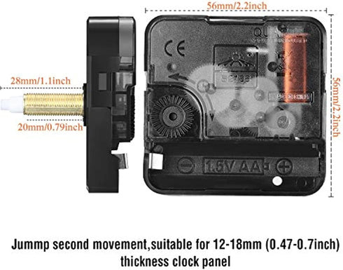 5 Pcs Wall Clock Movement Mechanism Clock Hands Quartz High Torque Long Shaft Clock Movement Replacement with 5 Pairs of Hands Clock DIY Repair Parts Clock Movement Kits(28 mm/ 1.1 Inches)