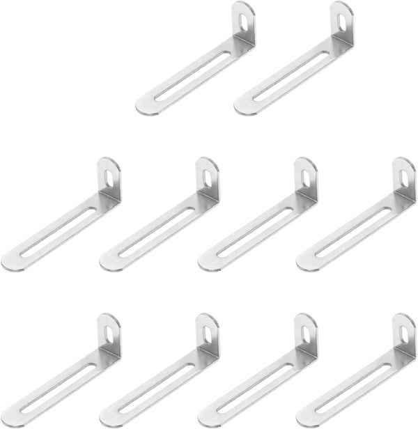 uxcell 20Pcs Adjustable L-Shape Corner Brace, 0.9" x 2.9" x 0.6" Metal
