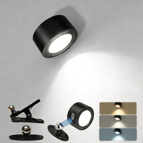 FLYSENN Rechargeable Magnetic Wall Light, 3 Color Temperature Dimmable, Touch Control 360 Rotatable