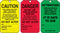 Accuform RP-Plastic Scaffold Status Tag, "Danger/Caution/Attention", 5.75" x 3.25" x 0.015", Black Green/Yellow/Red