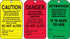 Accuform RP-Plastic Scaffold Status Tag, "Danger/Caution/Attention", 5.75" x 3.25" x 0.015", Black Green/Yellow/Red