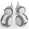 JOY Worker Lockable Stem Caster Wheels Set of 4, M8 Nylon Threaded Swivel Casters, 2.5 Inch