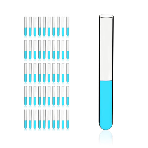20ml Glass Test Tubes, Dim. 20x150mm, Pack of 50, Borosilicate Glass Material