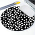 Round Mouse Pad - Black and White Polka Dot Print, Cute Desk Accessories, Office Decor, Present for Her