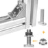 T Bolt Set M8x20mm T Slot Drop-in Bolt, Hammer Head Bolts with 10 Pcs Hexagon Flange Nuts for Aluminum Extrusion