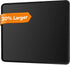 TONOS Black Mouse Pad, 11 x 8.7 in. Basic Computer Mouse Pad with Stitched Edges & Non-Slip Rubber Base