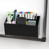Black Acrylic Magnetic Pen Holder - Large Self Adhesive Wall Dry Erase Marker Holder for Home, School, Office