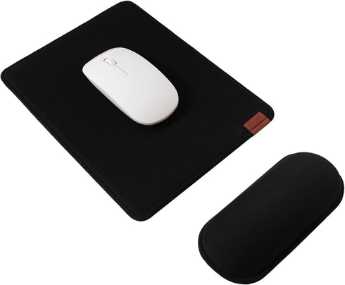 SenseAGE Ergonomic Detachable Mouse Pad - Wrist Support, Adjustable Placement for Pain Relief, Non-Slip Base (Black)